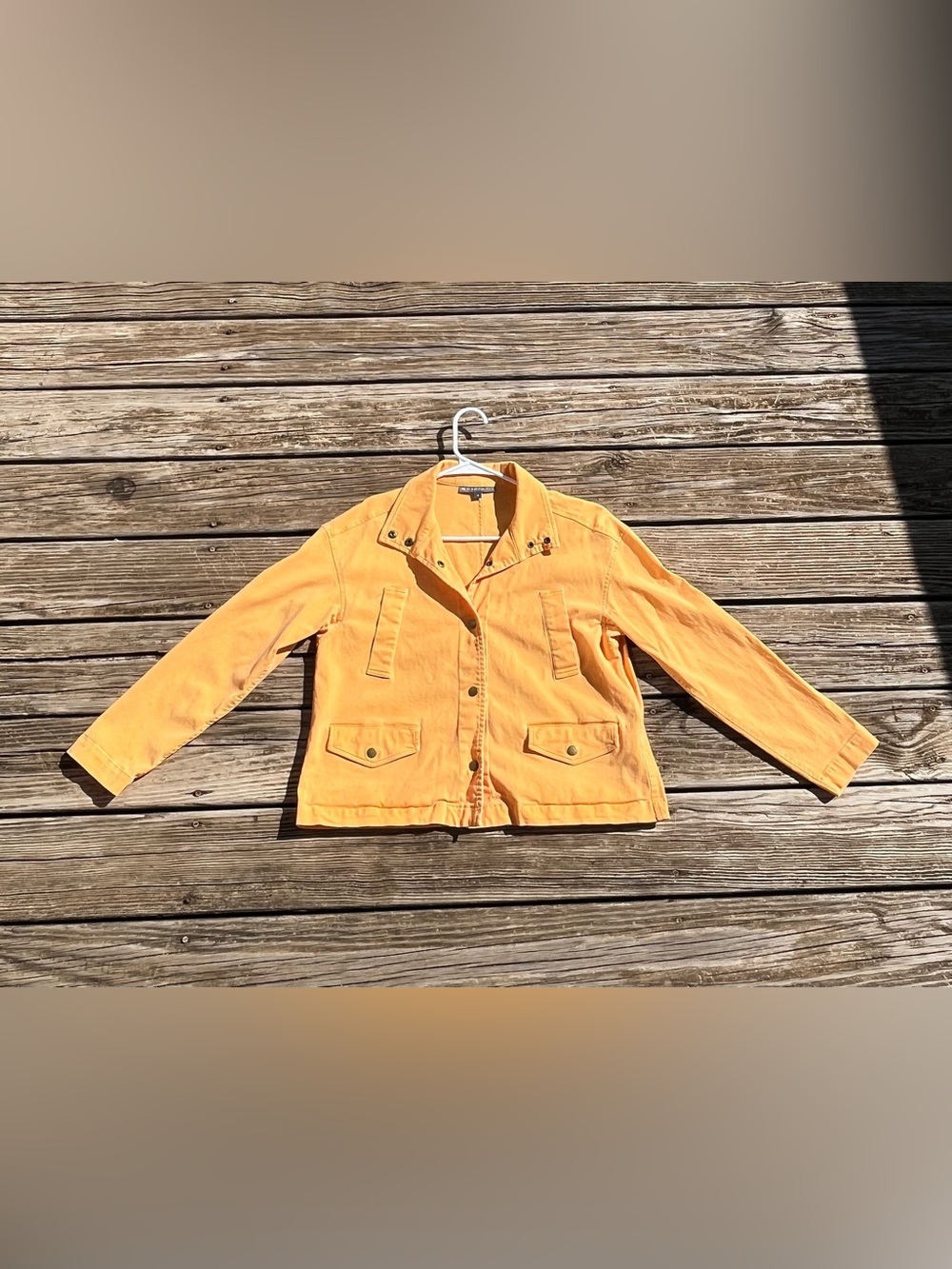Elliott Lauren Orange/Yellow Cotton Utility Jacket